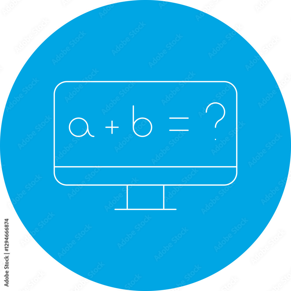 Online Formula icon single vector illustration Online Formula icon single vector illustration