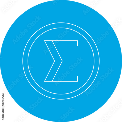 Summation Symbol icon single vector illustration