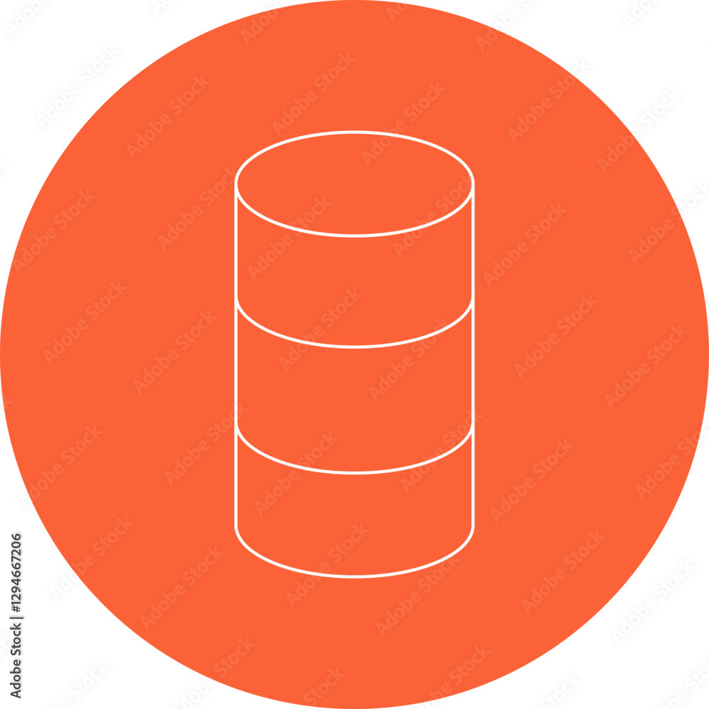 Cylinder icon single vector illustration Cylinder icon single vector illustration