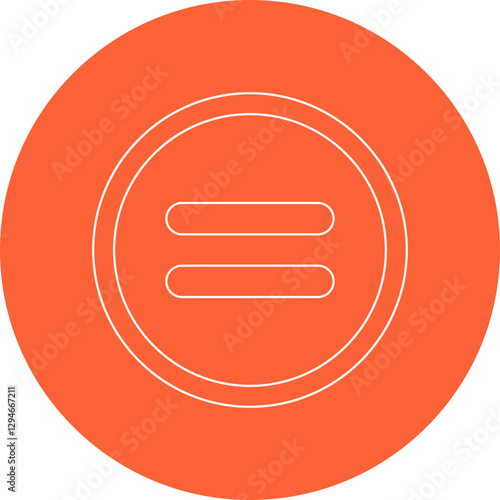 Equal to Symbol icon single vector illustration