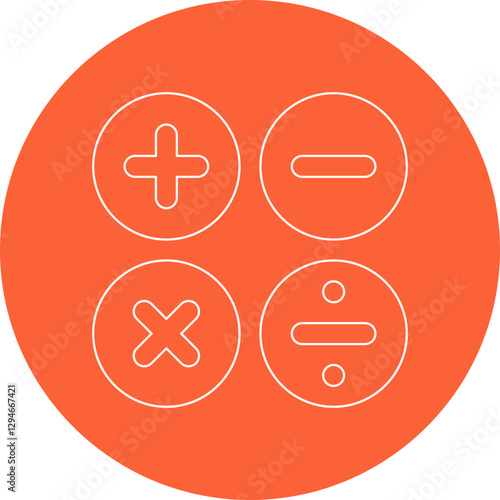 Math Symbols II icon single vector illustration