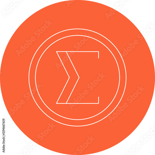 Summation Symbol icon single vector illustration