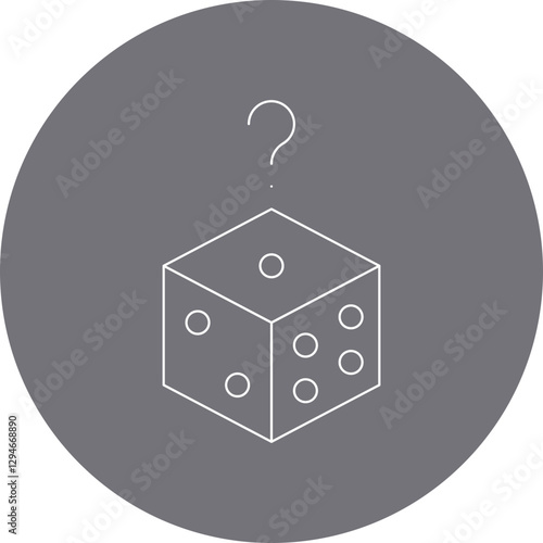 Probability icon single vector illustration