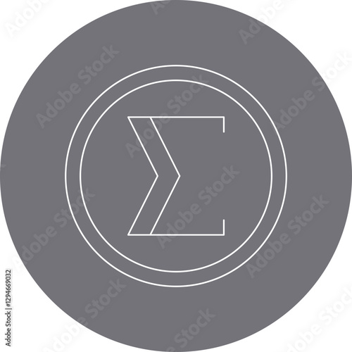 Summation Symbol icon single vector illustration