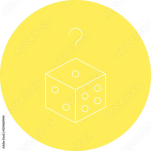 Probability icon single vector illustration