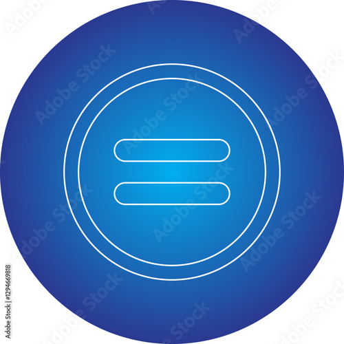 Equal to Symbol icon single vector illustration