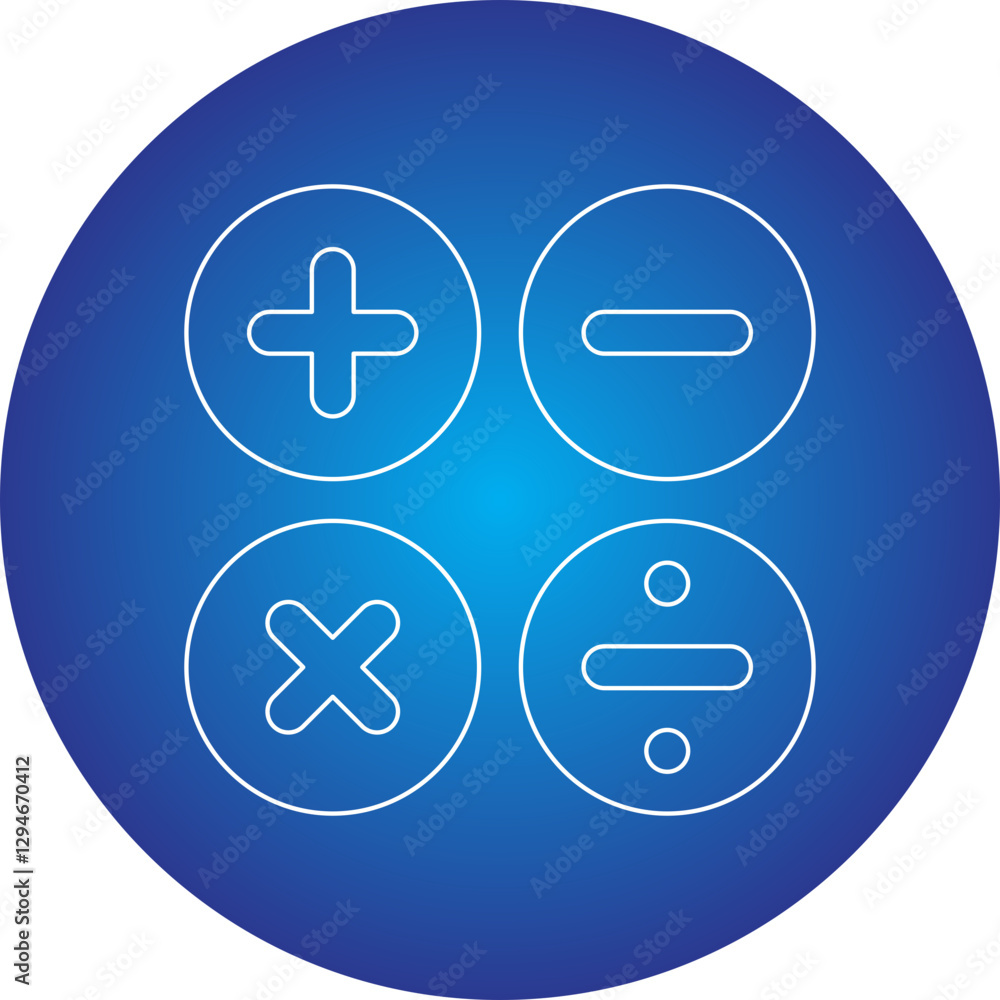 Math Symbols II icon single vector illustration Math Symbols II icon single vector illustration