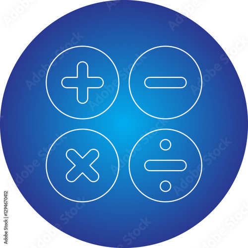 Math Symbols II icon single vector illustration