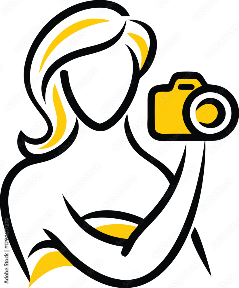 Obraz premium A vector photography logo style illustration art.