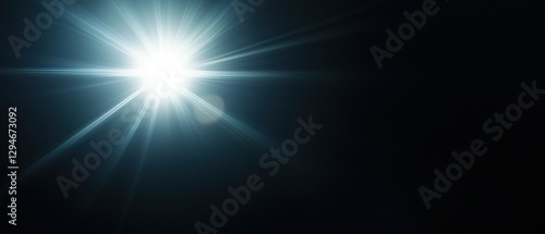 Blinding light bursts through darkness, creating rainbow lens flares and an ethereal ambiance