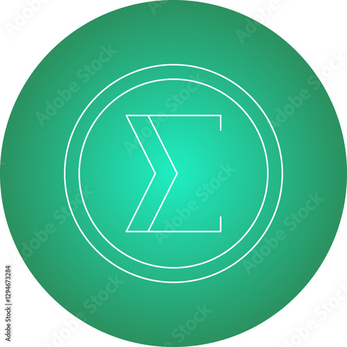 Summation Symbol icon single vector illustration