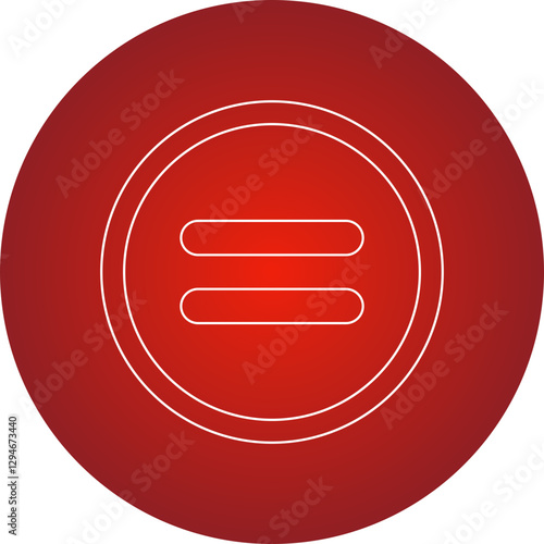 Equal to Symbol icon single vector illustration photo