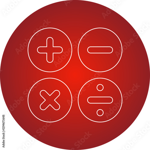 Math Symbols II icon single vector illustration