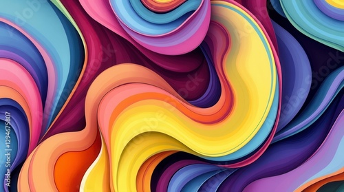 Wallpaper Mural A swirling vortex of vibrant colors creates an abstract and eye-catching background design. Torontodigital.ca