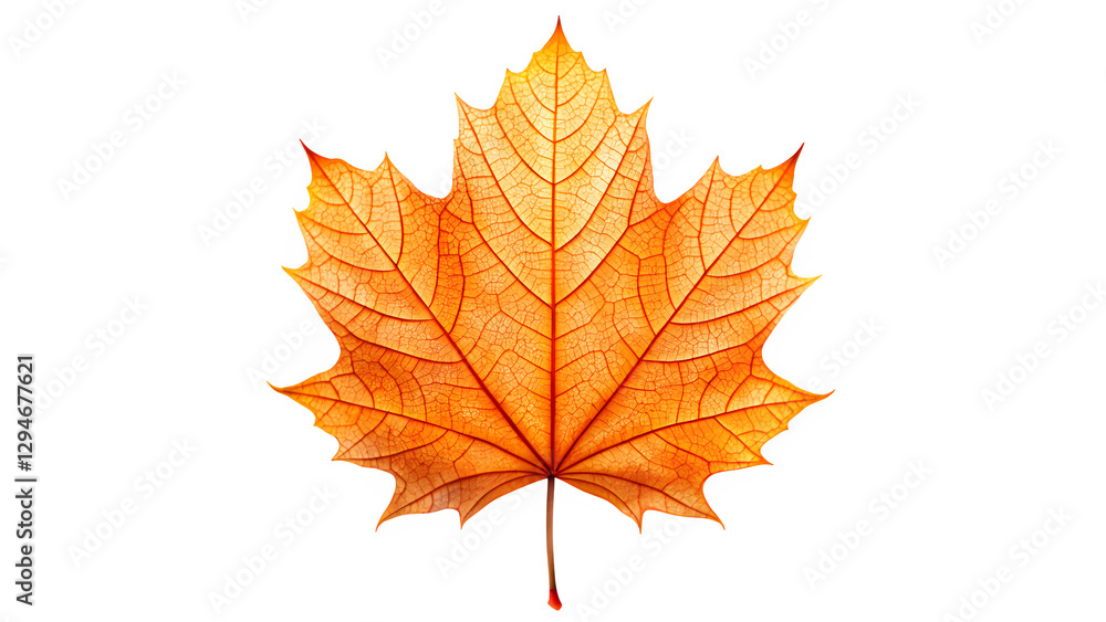 Vibrant Orange Maple Leaf on Transparent Background
Vibrant Orange Maple Leaf on Transparent Background
