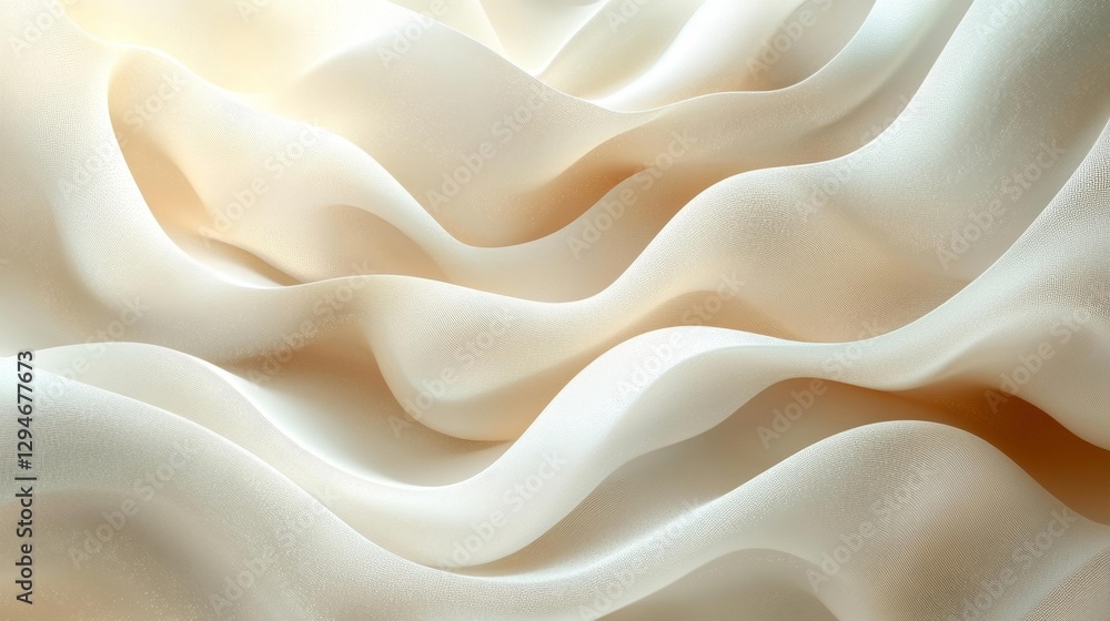 Luxurious Flowing Fabric in Soft Beige and White Hues. Generative AI Luxurious Flowing Fabric in Soft Beige and White Hues. Generative AI