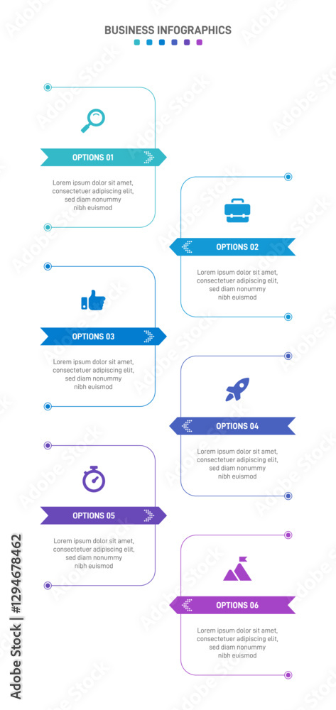 Vertical progress bar featuring 6 arrow-shaped elements, symbolizing the six stages of business strategy and progression. Clean timeline infographic design template. Vector for mobile presentation. Vertical progress bar featuring 6 arrow-shaped elements, symbolizing the six stages of business strategy and progression. Clean timeline infographic design template. Vector for mobile presentation.