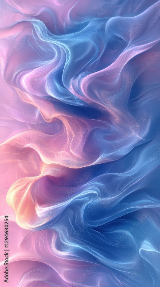 Abstract Fluid Patterns in Soft Pink and Blue Tones Abstract Fluid Patterns in Soft Pink and Blue Tones