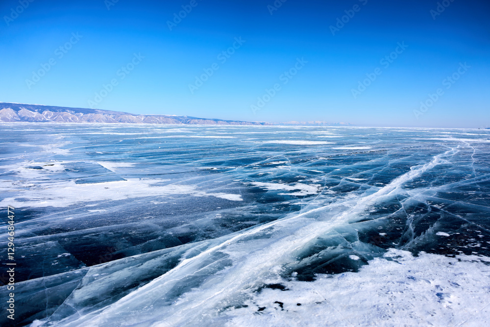 Fototapeta premium Frozen Expanse of Lake Baikal