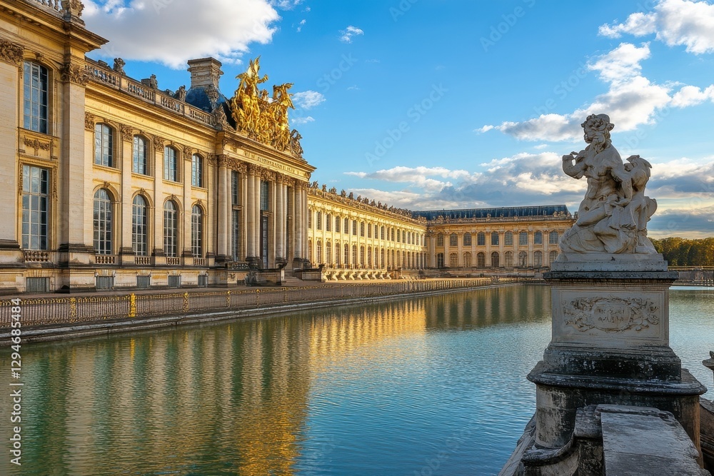 Obraz premium Skyscraping Splendor: Exploring the Architectural Grandeur of Versailles Palace in France