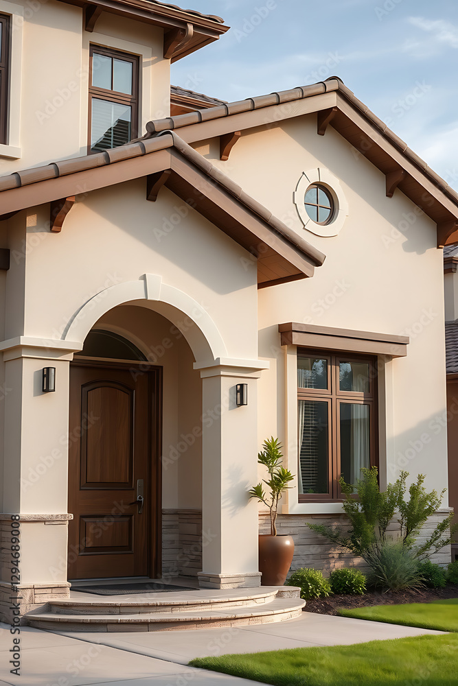 Mediterranean-Style Home Exterior: Elegant Architecture and Landscaping Mediterranean-Style Home Exterior: Elegant Architecture and Landscaping
