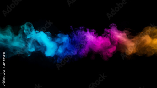 Colorful Smoke Effect on black Background