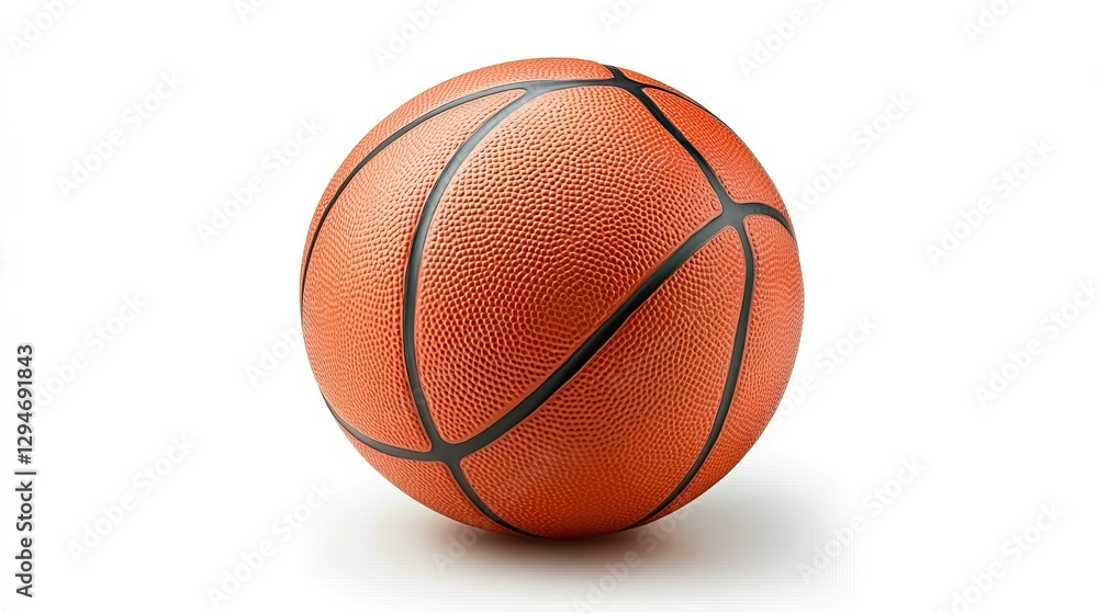 Fototapeta premium Orange basketball on white background. Studio shot of a classic sports ball