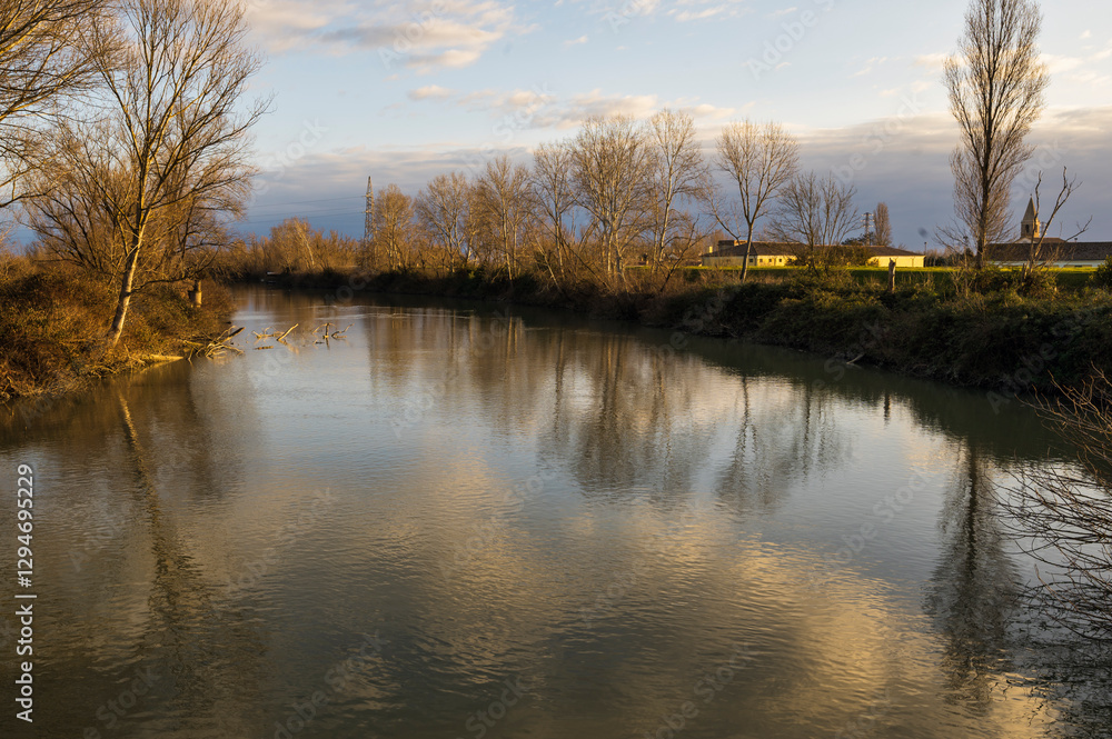 nature sceneries inside the Delta of the river Po during a winter season, Veneto Italy nature sceneries inside the Delta of the river Po during a winter season, Veneto Italy