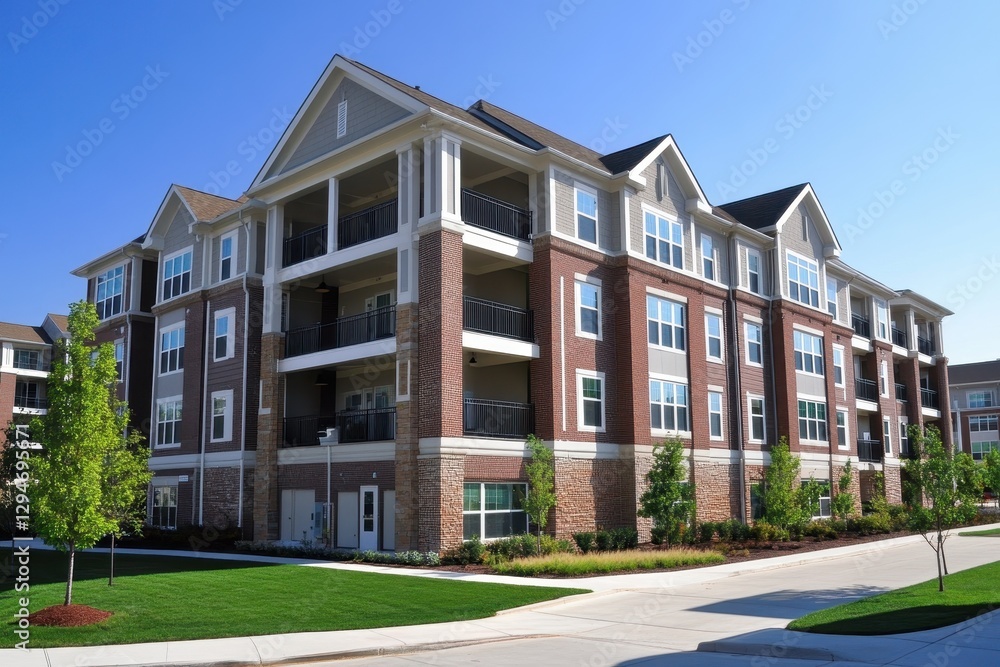 Modern Multistory Affordable College Dorms with Stylish Balconies and Contemporary Architecture Modern Multistory Affordable College Dorms with Stylish Balconies and Contemporary Architecture