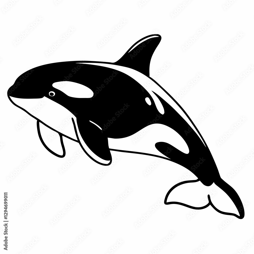 Naklejka premium dolphin isolated on white