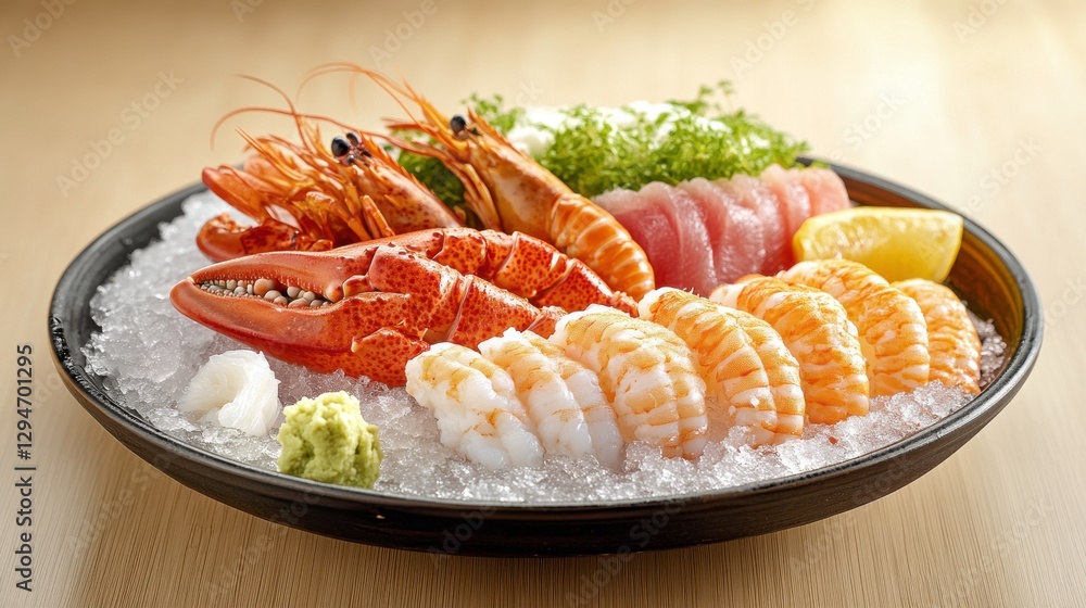 Fresh Seafood Platter with Lobster and Shrimp Fresh Seafood Platter with Lobster and Shrimp