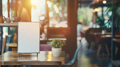 Wallpaper Mural mockup menu frame at a restaurant, empty Torontodigital.ca