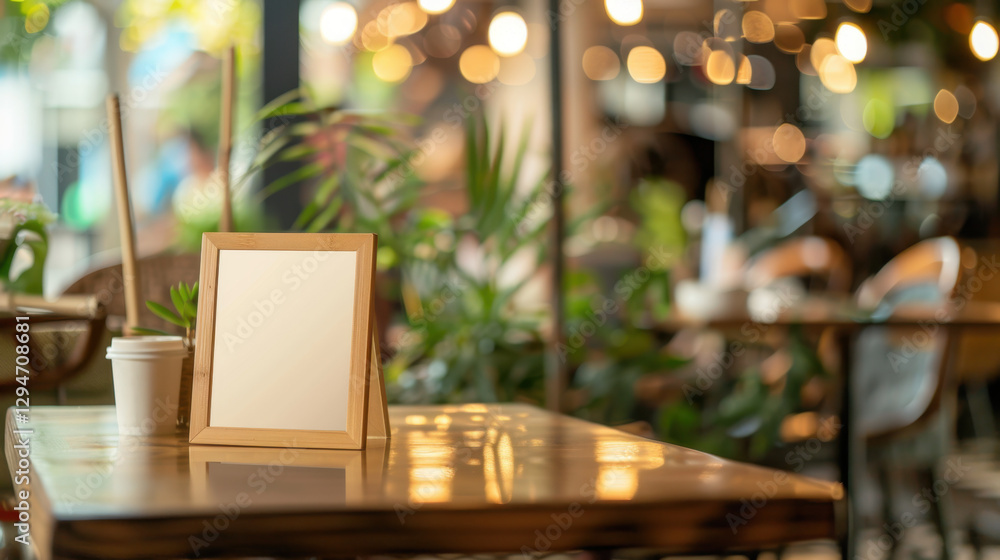 mockup menu frame at a restaurant, empty mockup menu frame at a restaurant, empty