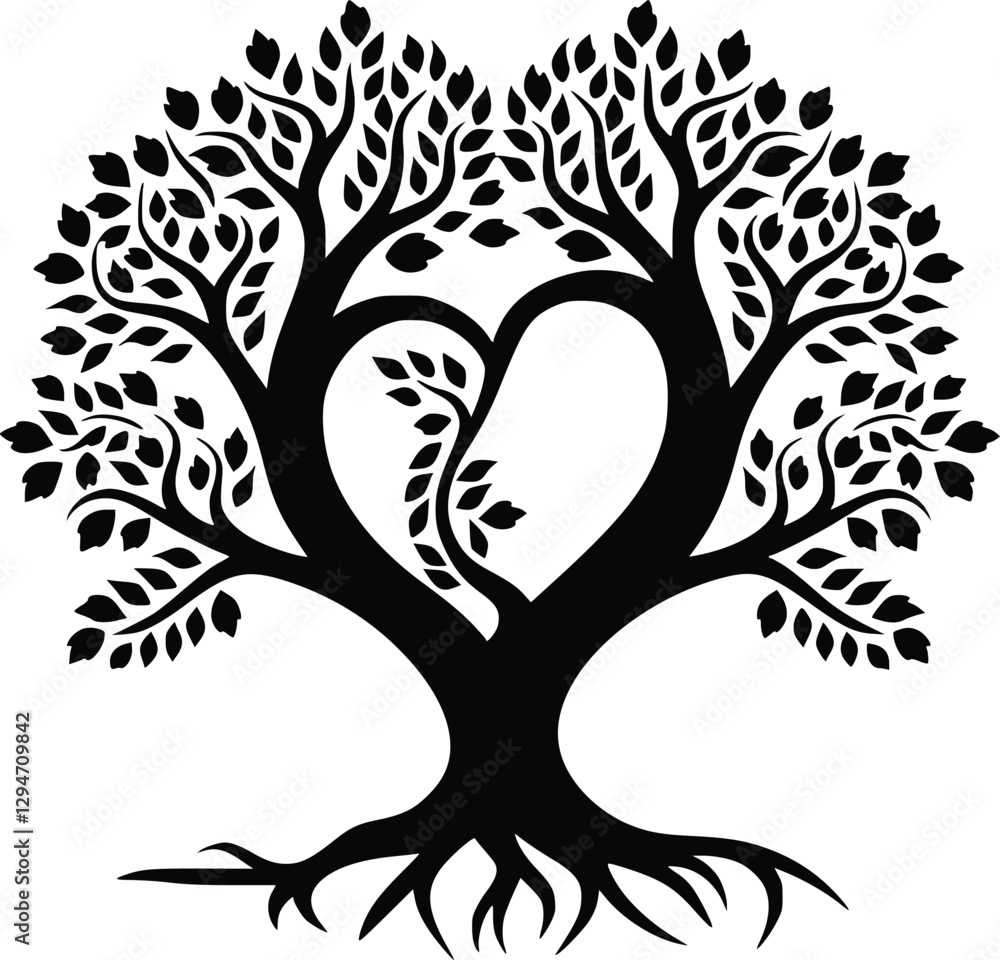 Obraz premium Tree of life svg, Family Tree Branch SVG