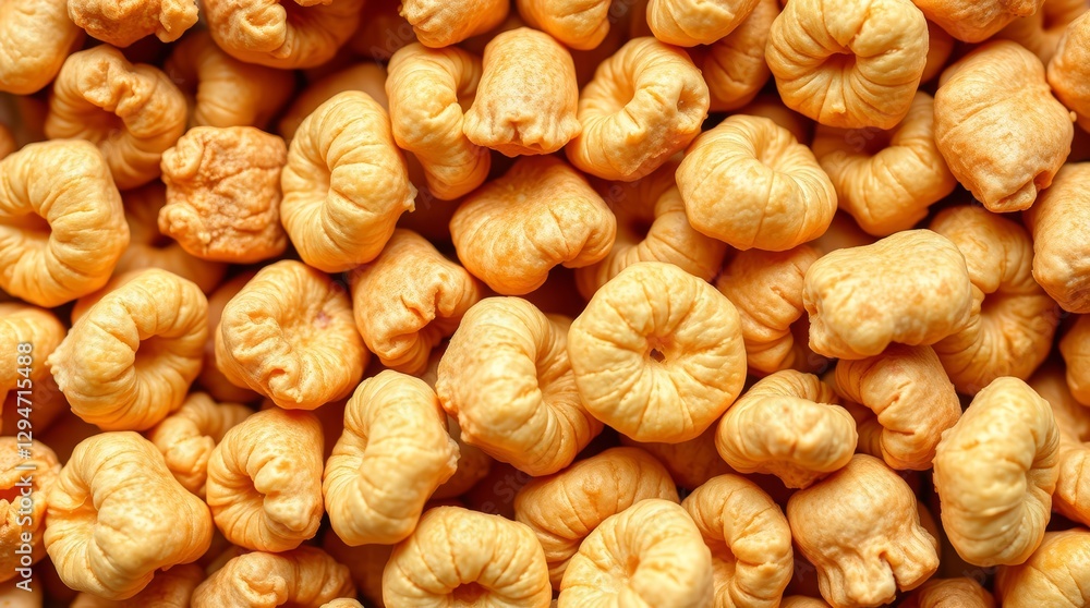 High-Resolution Close-Up Image of Cereal Puffs with Detailed Texture Focus High-Resolution Close-Up Image of Cereal Puffs with Detailed Texture Focus