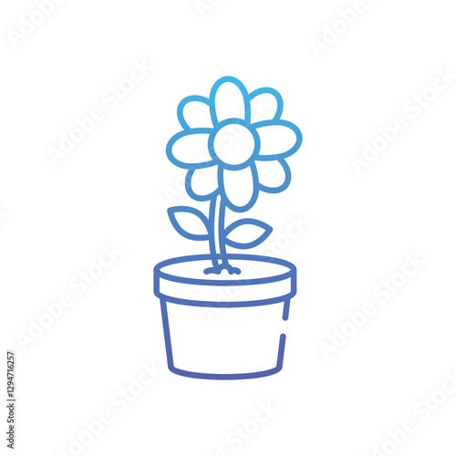 Flower Pot Vector icon