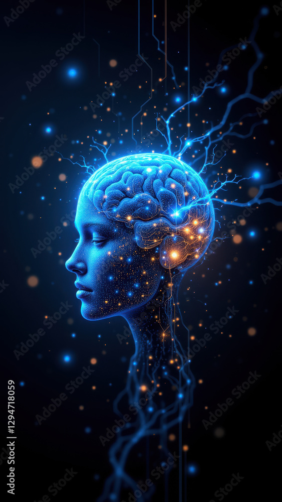 A stunning digital illustration depicting artificial general intelligence (AGI) with a human brain at its core, surrounded by electric currents, cosmic nebulae, and futuristic elements. A stunning digital illustration depicting artificial general intelligence (AGI) with a human brain at its core, surrounded by electric currents, cosmic nebulae, and futuristic elements.