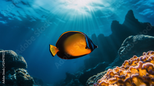 tropical fish and coral reef