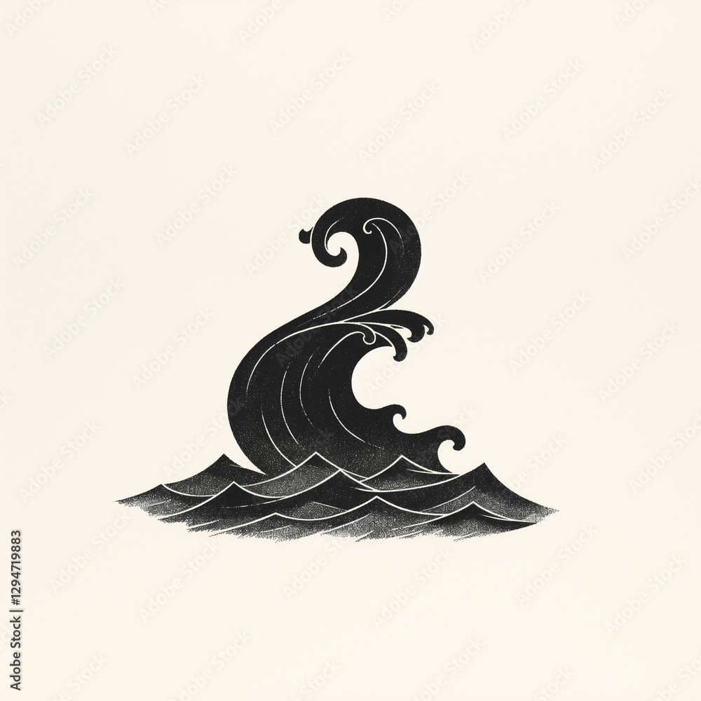 Fototapeta premium vector illustration of a wave