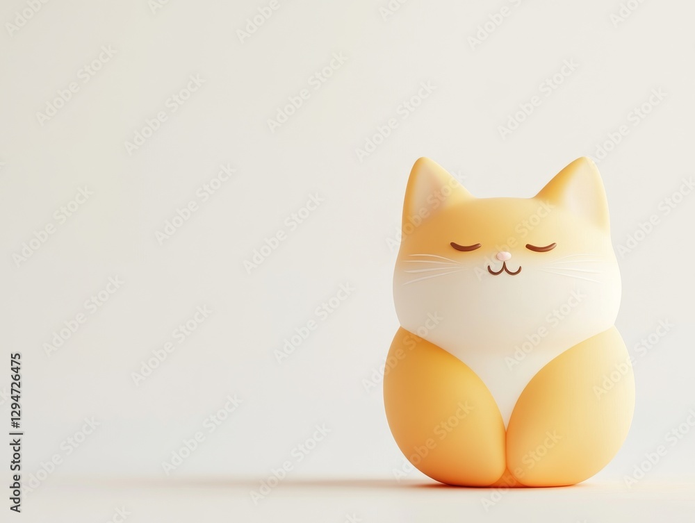 Cute Minimalist Cat Figurine with Peaceful Expression
Cute Minimalist Cat Figurine with Peaceful Expression