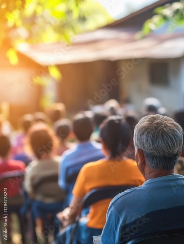 Audience at Outdoor Gathering