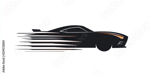 A Silhouette of a Fast Car in Motion