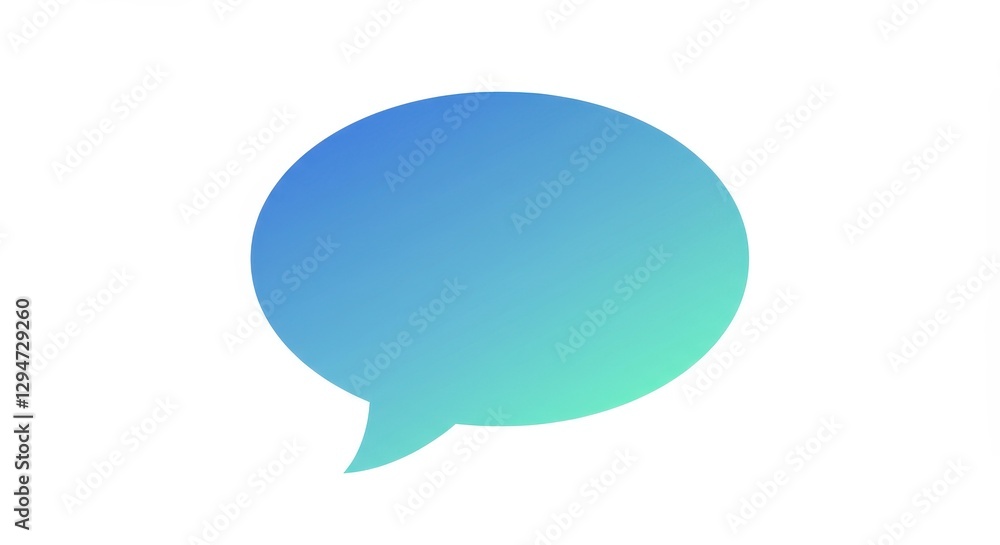 Abstract Speech Bubble Gradient Design: Teal and Blue Abstract Speech Bubble Gradient Design: Teal and Blue