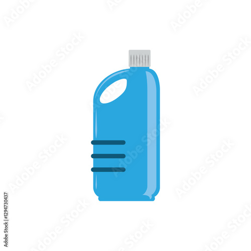 Vector image of a plastic bottle icon blue color with white background