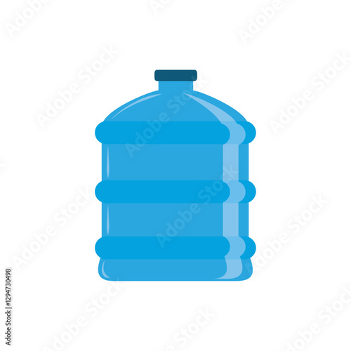 Vector image of a plastic bottle icon blue color with white background