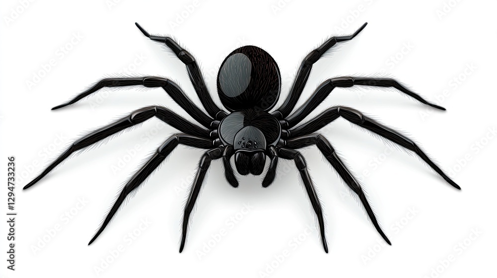 Black spider isolated on transparent background, perfect for spooky visuals. Black spider isolated on transparent background, perfect for spooky visuals.