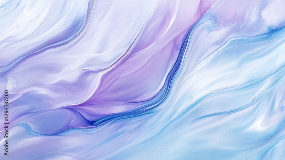 Obraz premium Elegant Abstract Blue and Purple Gradient Wave Pattern - High-Resolution Luxury Textile Art