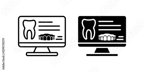 Orthopantomogram icon set. for mobile concept and web design on white background