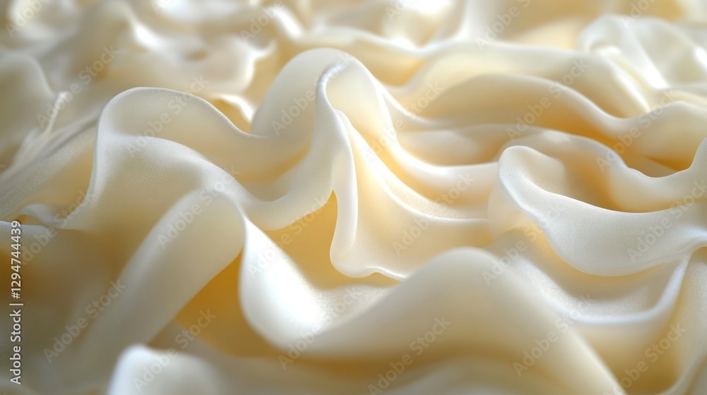 Closeup of swirled buttercream frosting on cake Closeup of swirled buttercream frosting on cake