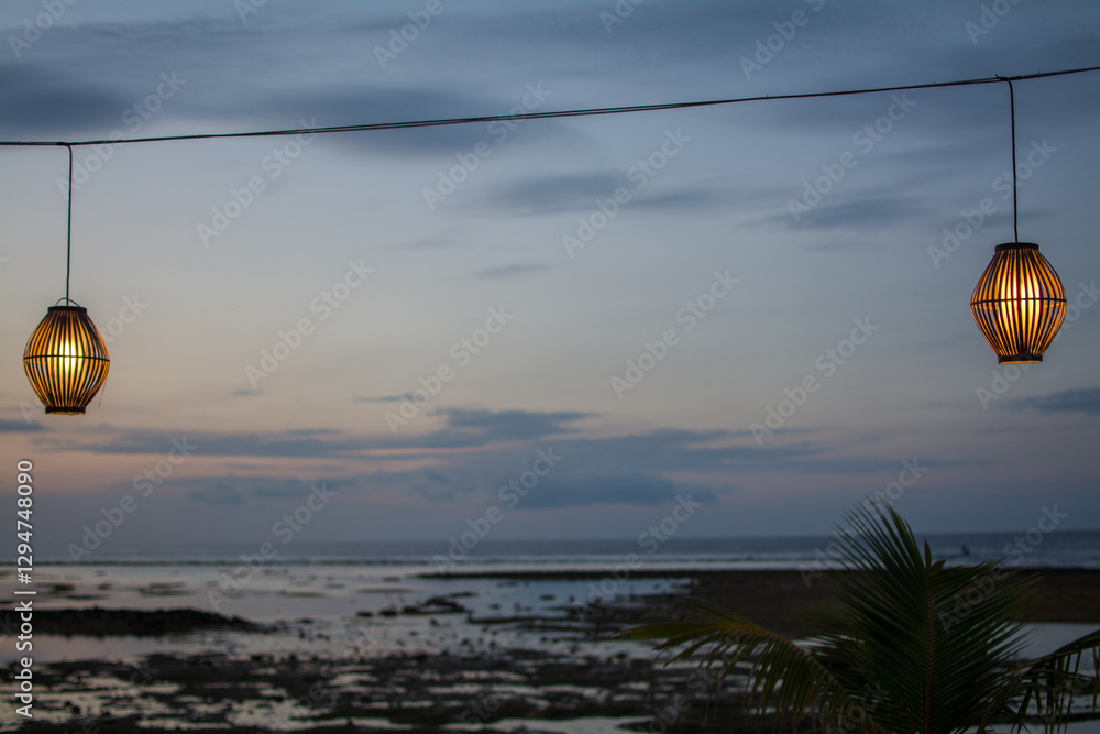 Obraz premium Romantic dinner at sea